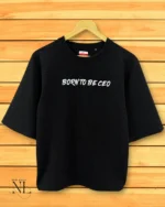 Trendy Best Black Printed Oversize T-Shirt Streetwear