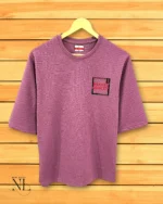 Trendy Best Dark Pink Printed Oversize T-Shirt Vibrant Streetwear