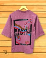 Trendy Best Dark Pink Printed Oversize T-Shirt Vibrant Streetwear