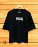 Printed Jet Black Oversize T-Shirt Trendy Streetwear