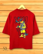 Imported Red Printed T-Shirt Bold Streetwear Style Premium