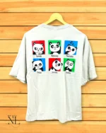 Imported Cream Printed Oversize T-Shirt Premium Quality