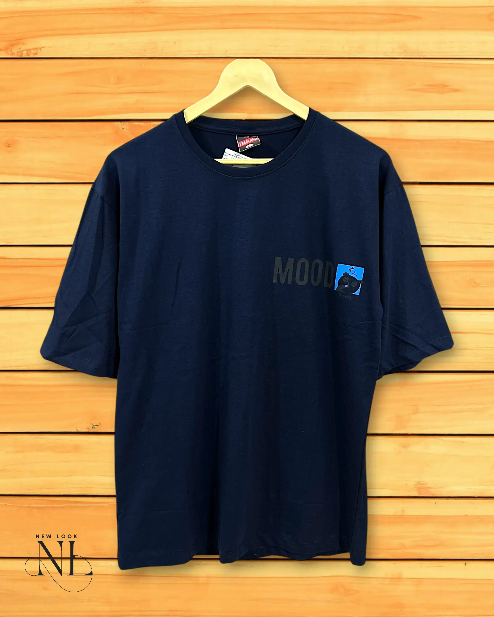 Deep Navy Blue Printed Oversize T-Shirt Premium Streetwear Deep Navy Blue Printed Oversize T-Shirt Premium Streetwear