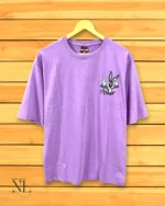 Best Lavender Printed Oversize T-Shirt Imported Quality