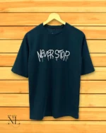 Imported Deep Blue Printed Oversize T-Shirt Premium Streetwear