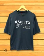 Stylish Classic Printed Oversize Dark Grey T-Shirt for Men – Premium