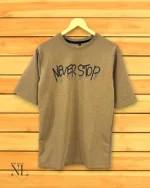 Imported Dark Cream Printed Oversize T-Shirt Premium Streetwear