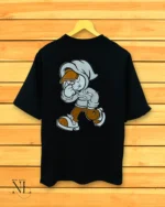 Classic Stylish Black Printed Oversize T-Shirt Premium Streetwear