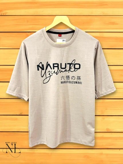 Stylish Trendy Cream Printed Oversize T-Shirt for Men