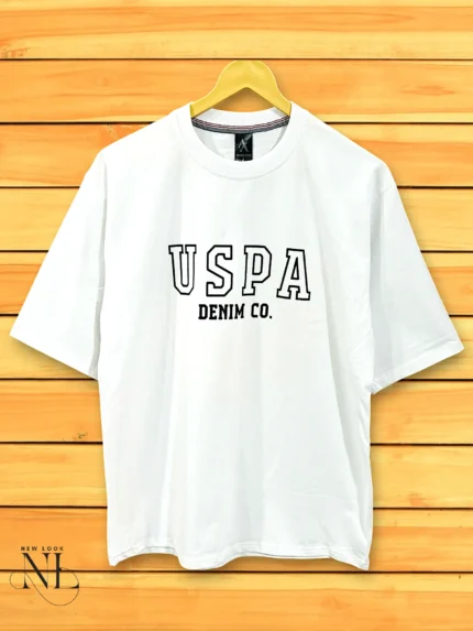 Trendy Streetwear White Oversized Printed T-Shirt Premium Cotton