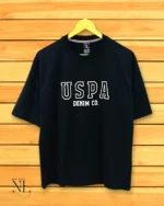Trendy Streetwear Black Printed Oversized T-Shirt for Men