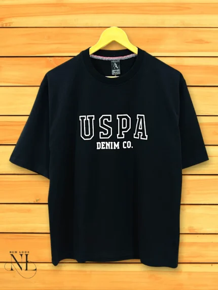 Trendy Streetwear Black Printed Oversized T-Shirt for Men