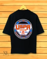 Trendy Streetwear Black Printed Oversized T-Shirt for Men