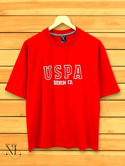 Premium Red Printed Oversized T-Shirt for Men