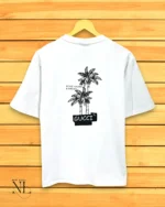 Luxury White Oversized Printed T-Shirt Premium Streetwear