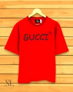Luxury Red Printed Oversized T-Shirt for Men