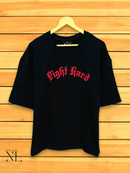 Premium Quality Black Oversized T-Shirt with Back Print