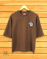 Best Premium Dark Brown Printed Oversized T-Shirt Premium