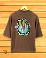 Best Premium Dark Brown Printed Oversized T-Shirt Premium