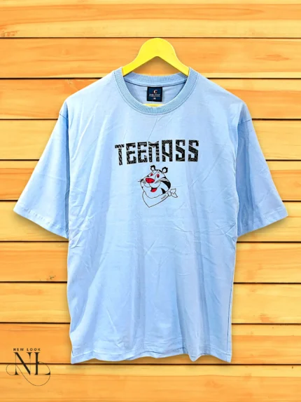 Best Imported Sky Blue Printed Oversized T-Shirt Premium Quality