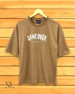 Best Imported Dark Cream Printed Oversized T-Shirt Premium