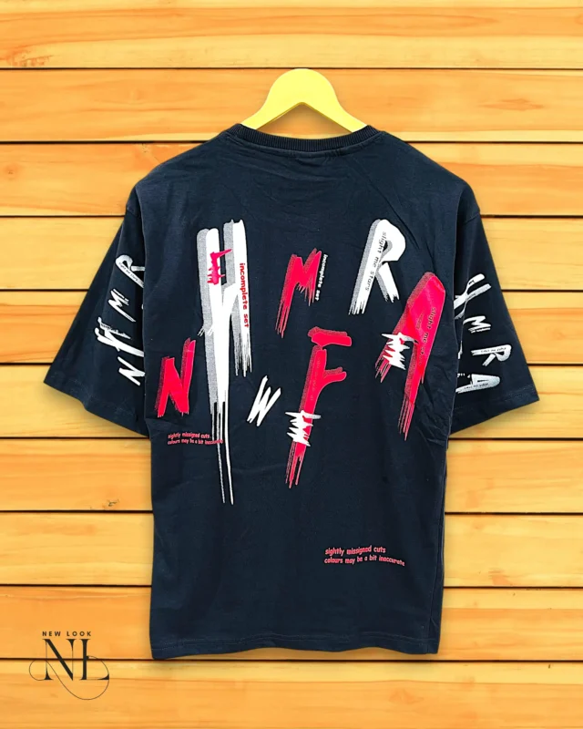 Best Trendy Dark Grey Printed Oversized T-Shirt for Men Premium