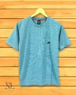 Trendy Aqua Blue Half Sleeve T-Shirt For Men Premium