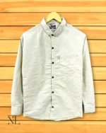 Regular Fit Cream Plain Shirt for Men Premium Cotton
