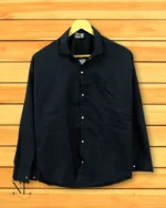 Premium Cotton Dark Grey Plain Shirt for Men Party Wear