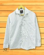 Ice Blue Printed Shirt Premium Cotton Office & Party Wear