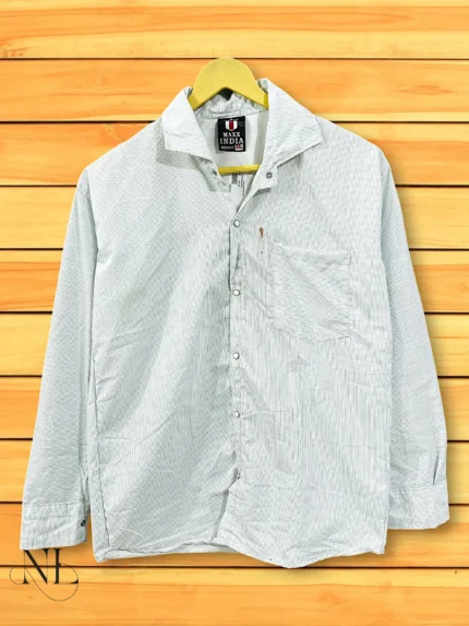 Ice Blue Printed Shirt Premium Cotton Office & Party Wear