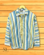 Stripe Lite Yellow Shirt for Men Summer Office Wear