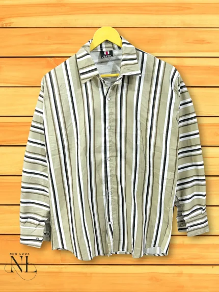 Lite Green Stripe Shirt Premium Office & Casual Wear