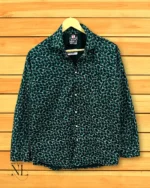 Casual Dark Green Printed Shirt Premium Cotton & Party Wear