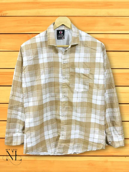 Casual Lite Yellow Checks Shirt Premium Cotton