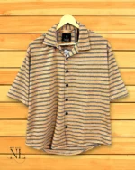 Oversize Stripe Lite Orange Shirt for Men Trendy & Comfortable
