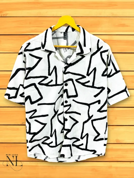 Imported White Oversize Shirt Premium Printed Streetwear