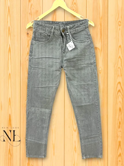 Classic Lite Grey Basic Jeans for Men Relaxed Fit & Premium