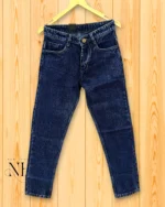 Comfort Fit Navy Blue Baggy Jeans for Men 90s Retro Style