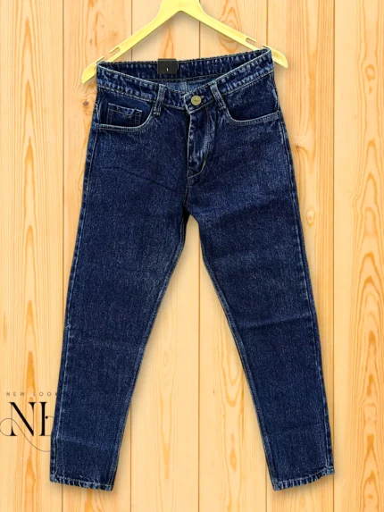 Comfort Fit Navy Blue Baggy Jeans for Men 90s Retro Style