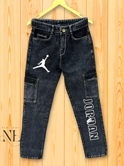 Classic Dark Grey Denim Joggers for Men Versatile Streetwear