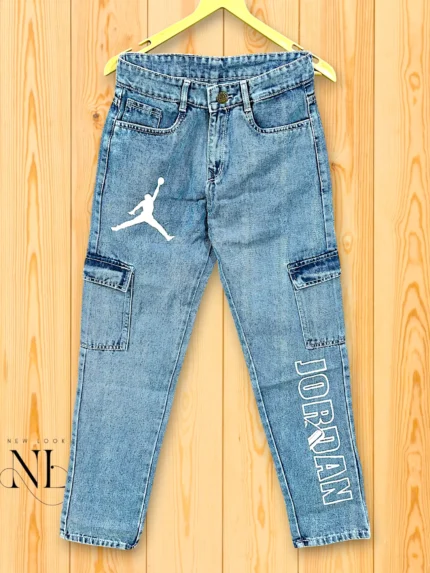 Sky Blue Denim Joggers for Men Trendy Casual Wear