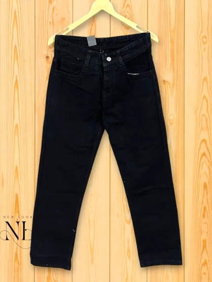 Classic Jet Black Baggy Jeans & Stylish Premium Denim