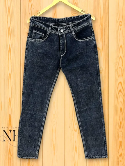 Basic Dark Grey Baggy Jeans for Men Casual Wear