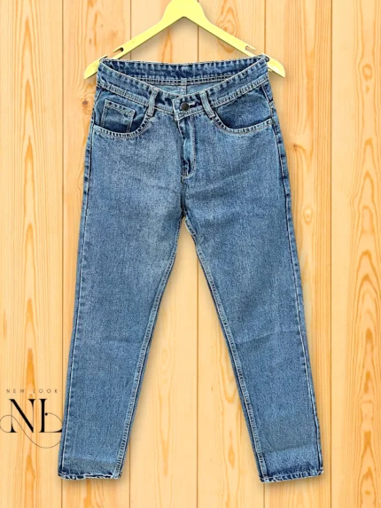 Glaucous Blue Baggy Jeans for Men Unique Denim Color
