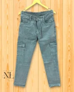 Trendy Lite Green Basic Cargo Pants for Men Streetwear Style