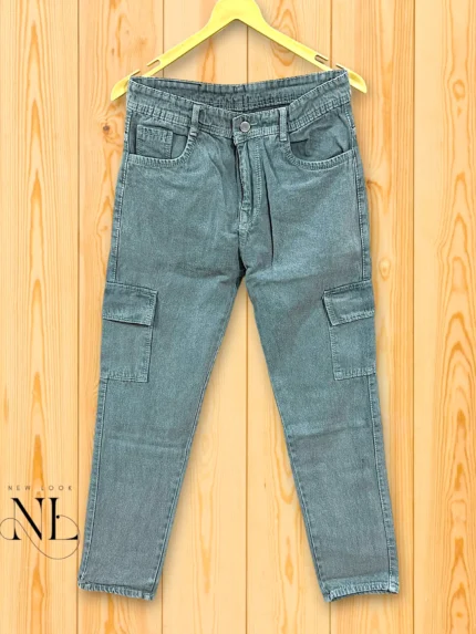 Trendy Lite Green Basic Cargo Pants for Men Streetwear Style