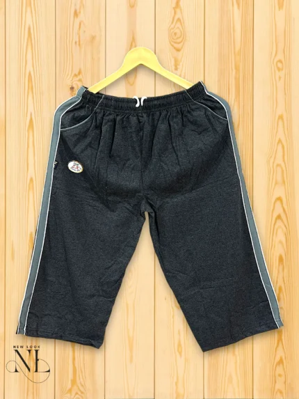 Classic Dark Grey Cotton Capri for Men Premium Comfort