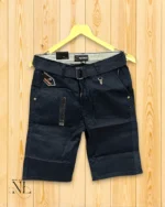 Navy Blue Denim Shorts for Men Classic 10" Length & Stylish