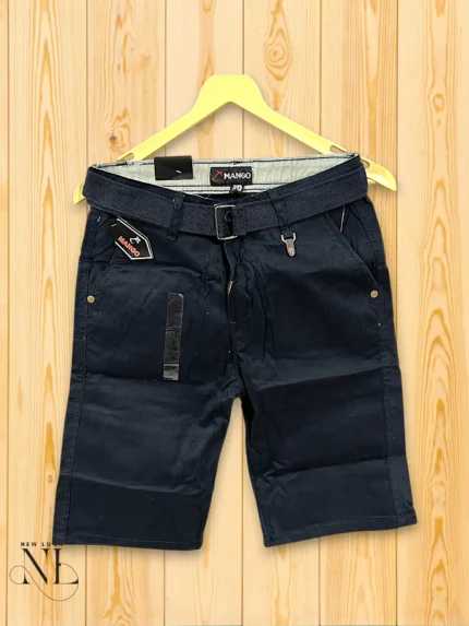 Navy Blue Denim Shorts for Men Classic 10" Length & Stylish